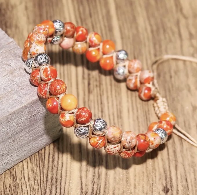 BRĂȚARĂ IMPLETITĂ REGALITE PORTOCALIU