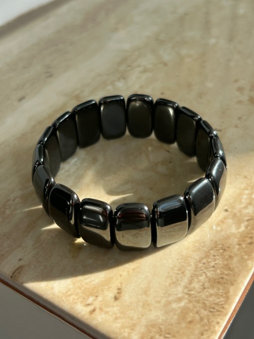 BRĂȚARĂ LATĂ HEMATIT 