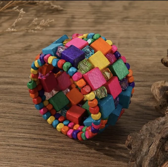 BRĂȚARĂ LEMN MULTICOLORĂ PE SÂRMĂ
