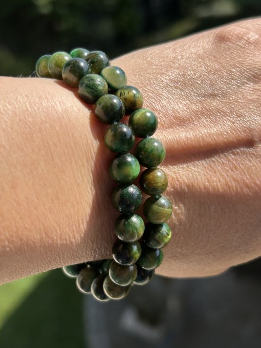 Brățară ochi de tigru verde 8mm LIGIA