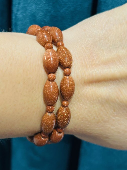 Brățară piatra soarelui maro ALBERTINA