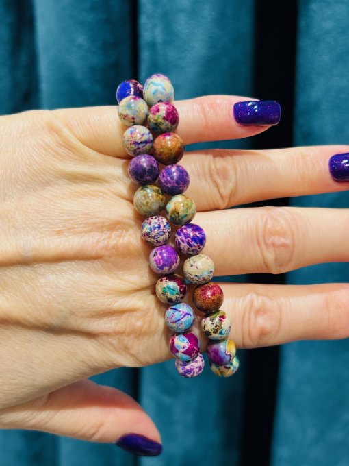 Brățară regalite Jasp Imperial Mov GYONGY