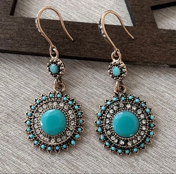 Cercei cristale albastre MAYA