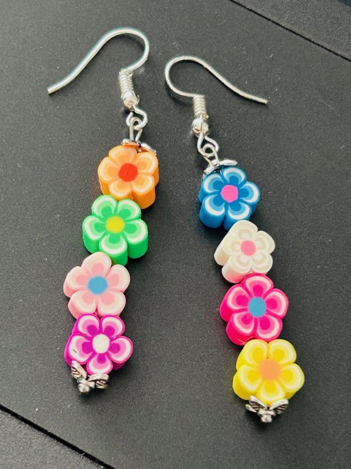 Cercei drăgălași flori FIMO