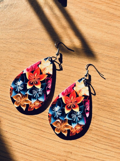 Cercei lemn colorat ARIELA