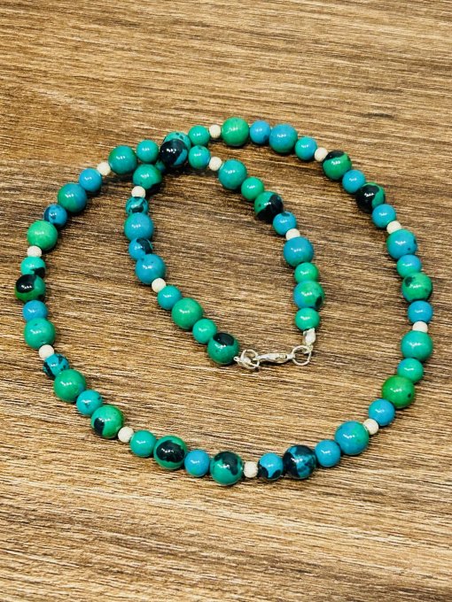 Colier handmade crisocolla GRETA