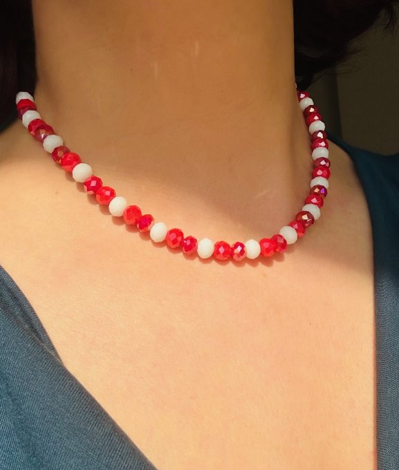 Colier cristale roșii VULCANIC PASSION