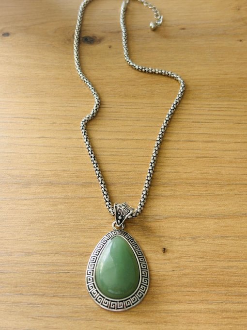 Colier cu pandantiv AVENTURIN VERDE