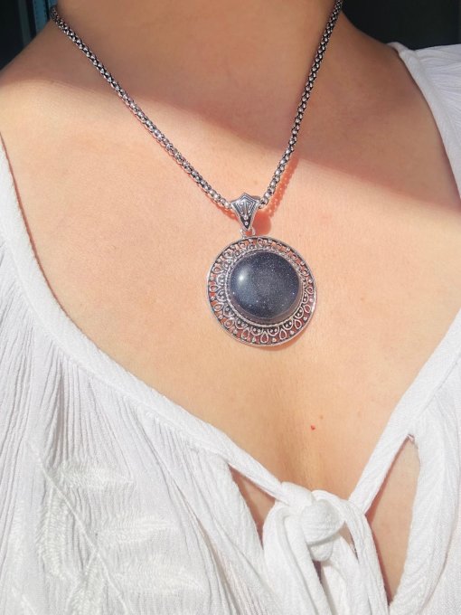 Colier cu pandantiv GOLDSTONE ALBASTRU