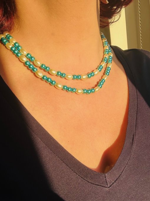 Colier mărgele „PERFECT FIT TURQUISE”