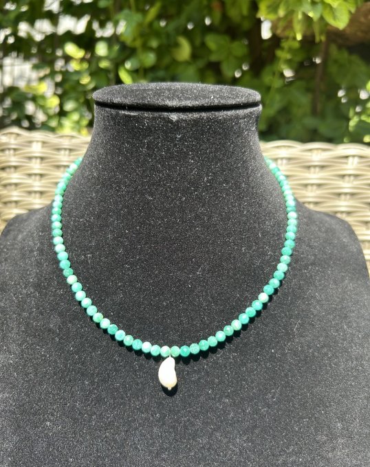 Colier Handmade Amazonit Fațetat KLARA