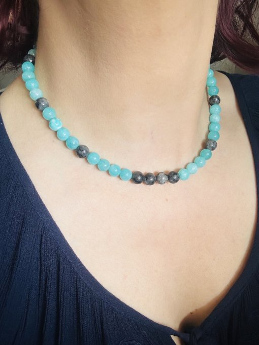 Colier Handmade Amazonit Siberian & Labradorit GEORGIA