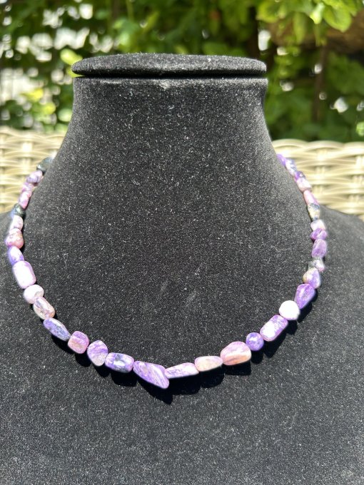Colier Handmade Charoit Neregulat FLAVIA