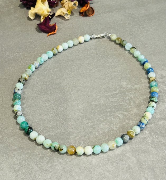 Colier handmade din azurit  ARTEMISA