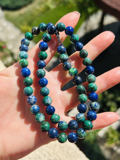 Colier Handmade din AZURIT 8 mm KENDRA