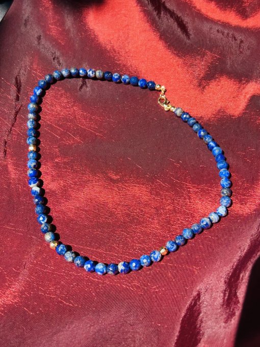Colier Handmade din Lapis Lazuli Fațetat ROXANNE