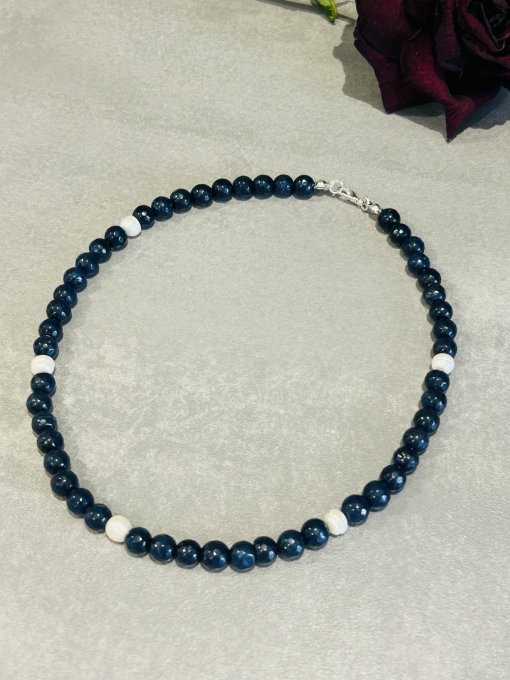 Colier Handmade Jad Safir si Perle Cultură NORMA
