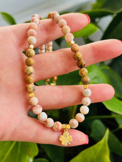 Colier Handmade Jasp Picture si Netstone HANNAH