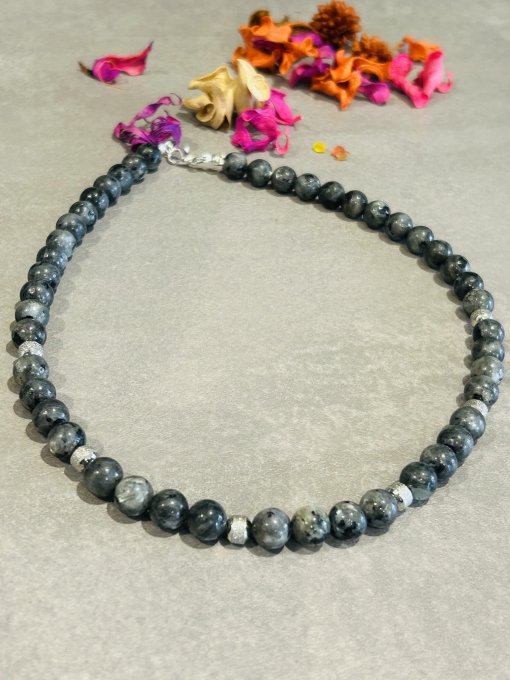 Colier Handmade Labradorit ++ EMERALD GLAM