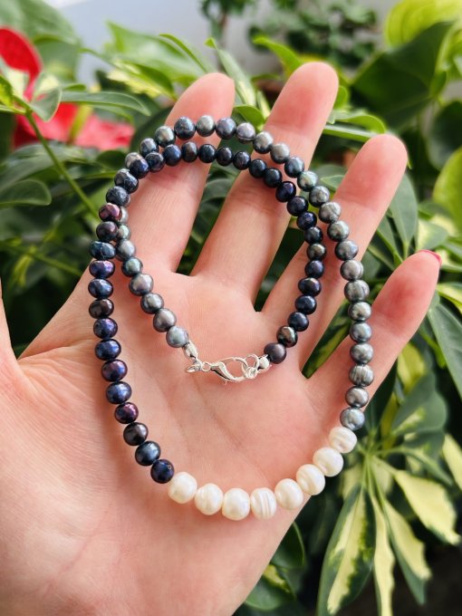 Colier Handmade Perle de Cultură în 3 culori LAURETTE