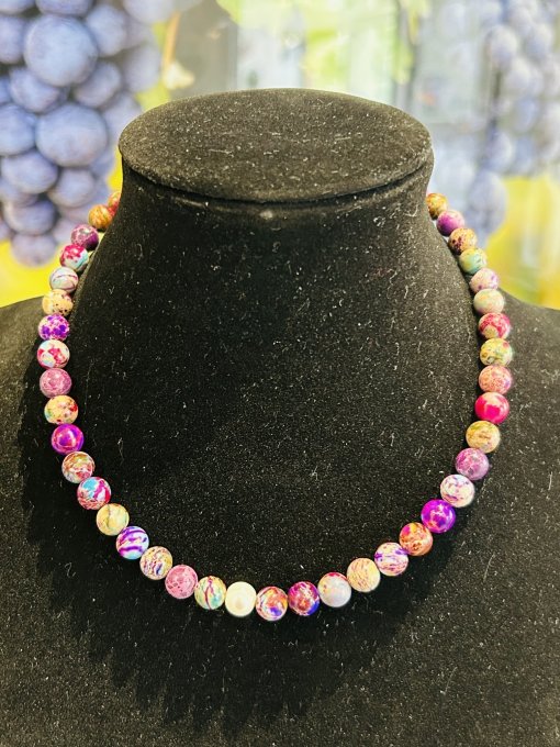 Colier Handmade Regalite Jasp Imperial Mov MATHILDE