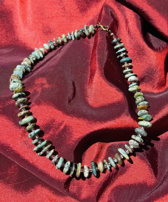 Colier Handmade Turcoaz African MORETTA