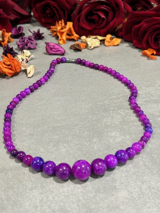 Colier jad mov stil BOHO  „VIOLINE”