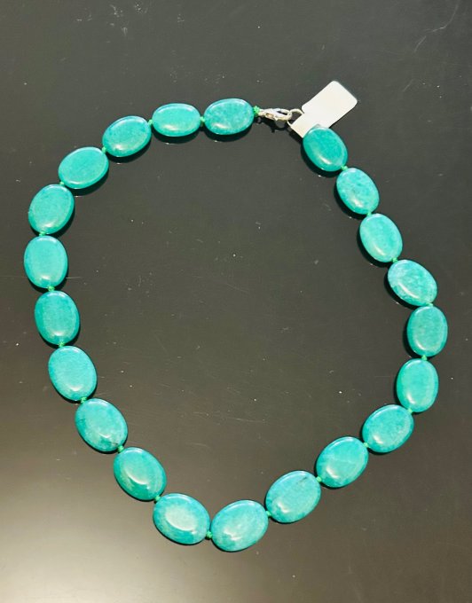 COLIER JAD TURCOAZ, MODEL OVAL