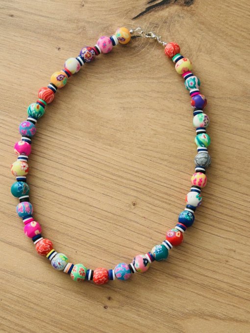 Colier mărgele lut polimeric colorat KLAIRE
