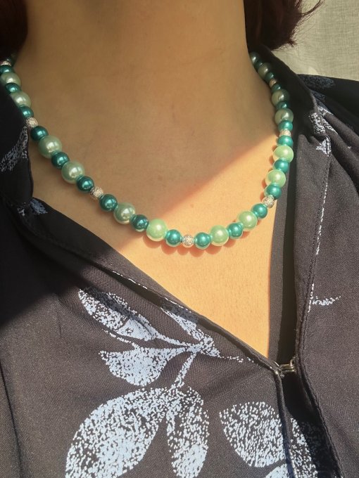 Colier handmade perle preciosa „BRIZA MĂRII”