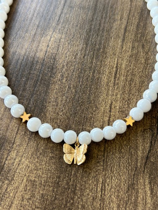 Colier perle scoică „BUTTERFLY”