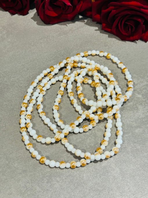 Mărgele EXTRA lungi aurii „ALBURIU”