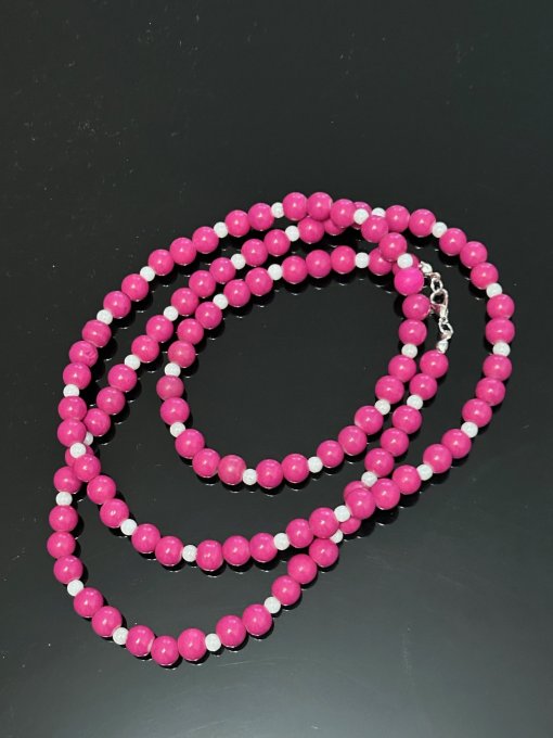 MĂRGELE PERLE STICLĂ FUCHSIA