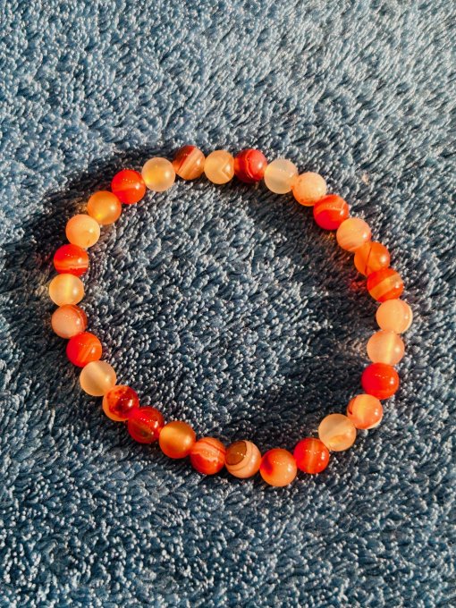 Brățară agate portocalii și sardonix LARISA