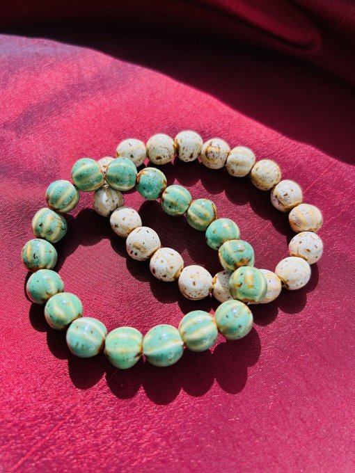 SET 2 BRĂȚĂRI CERAMICE VERDE & CREM