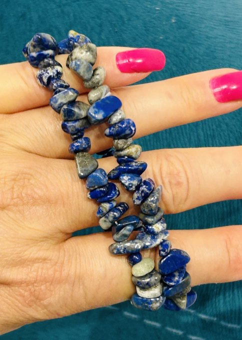 Set 2 brățări chipsuri lapis lazuli