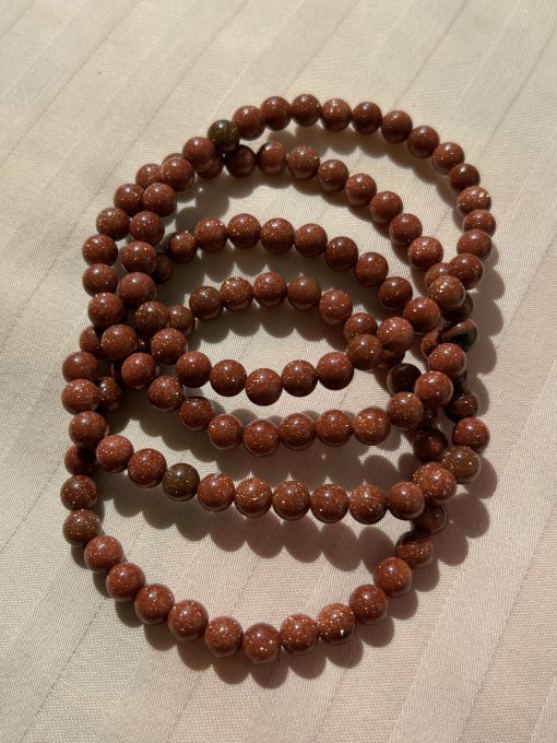 SET 2 BRĂȚĂRI GOLDSTONE MARO 6 MM